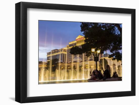 Watching the Bellagio Fountains at Dusk, the Strip, Las Vegas, Nevada, Usa-Eleanor Scriven-Framed Photographic Print