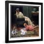 Watching the Child Play, 1909-Charles Courtney Curran-Framed Giclee Print