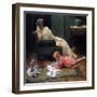 Watching the Child Play, 1909-Charles Courtney Curran-Framed Giclee Print