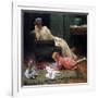 Watching the Child Play, 1909-Charles Courtney Curran-Framed Giclee Print