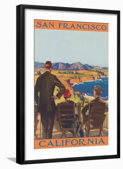 Watching the Cliffs, San Francisco, California-null-Framed Art Print