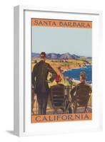 Watching the Cliffs, Santa Barbara, California-null-Framed Art Print
