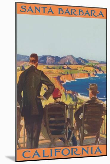 Watching the Cliffs, Santa Barbara, California-null-Mounted Art Print