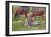 Watching the Cows-Theodore Robinson-Framed Giclee Print