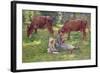 Watching the Cows-Theodore Robinson-Framed Giclee Print