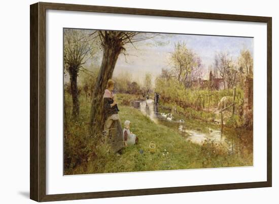Watching the Ducks, 1890-Thomas James Lloyd-Framed Giclee Print
