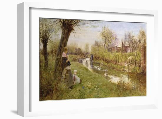 Watching the Ducks, 1890-Thomas James Lloyd-Framed Giclee Print