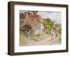 Watching the Ducks (Pencil and W/C on Paper)-William Stephen Coleman-Framed Premium Giclee Print