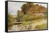 Watching the Ducks-Arthur Claude Strachan-Framed Stretched Canvas