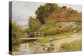 Watching the Ducks-Arthur Claude Strachan-Stretched Canvas