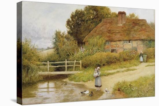 Watching the Ducks-Arthur Claude Strachan-Stretched Canvas