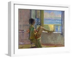 Watching the Regatta-Bob Brown-Framed Giclee Print