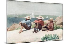 Watching the Ships, Gloucester, 1875-Winslow Homer-Mounted Giclee Print