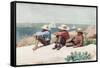 Watching the Ships, Gloucester, 1875-Winslow Homer-Framed Stretched Canvas