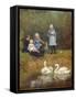 Watching the Swans-Heywood Hardy-Framed Stretched Canvas