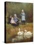 Watching the Swans-Heywood Hardy-Stretched Canvas