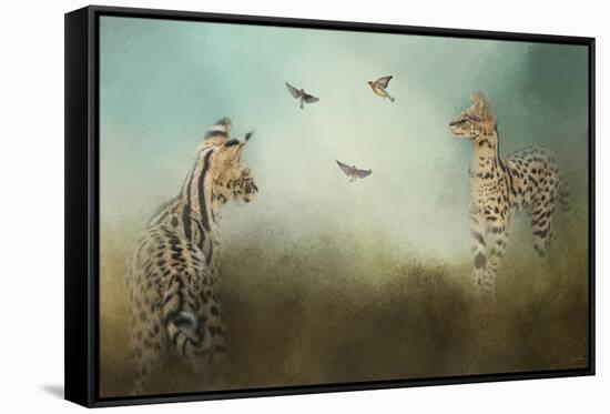 Watching the Waxwings-Jai Johnson-Framed Stretched Canvas