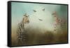 Watching the Waxwings-Jai Johnson-Framed Stretched Canvas