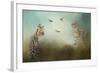 Watching the Waxwings-Jai Johnson-Framed Giclee Print