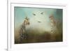 Watching the Waxwings-Jai Johnson-Framed Giclee Print