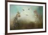 Watching the Waxwings-Jai Johnson-Framed Giclee Print