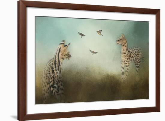 Watching the Waxwings-Jai Johnson-Framed Giclee Print