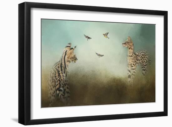 Watching the Waxwings-Jai Johnson-Framed Giclee Print