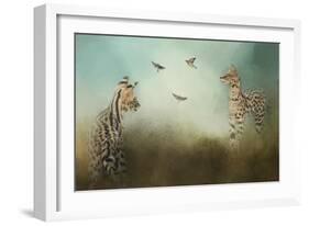 Watching the Waxwings-Jai Johnson-Framed Giclee Print