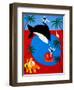 Watching the whales play with the blondes, 2001,(oil on linen)-Cristina Rodriguez-Framed Premium Giclee Print