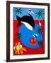 Watching the whales play with the blondes, 2001,(oil on linen)-Cristina Rodriguez-Framed Giclee Print