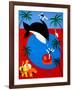 Watching the whales play with the blondes, 2001,(oil on linen)-Cristina Rodriguez-Framed Giclee Print