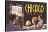 Watching TV in Chicago, Illinois-null-Stretched Canvas