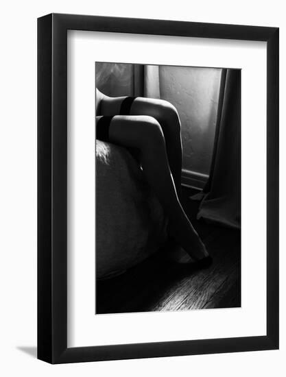 Watching You-Bw-Sebastian Black-Framed Photo