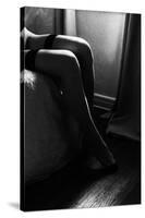 Watching You-Bw-Sebastian Black-Stretched Canvas