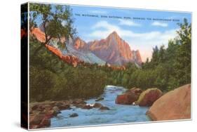 Watchman, Zion Park, Makuntuweap River, Utah-null-Stretched Canvas