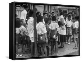 "Watchtower", Being Distributed in Streets of Bangkok-null-Framed Stretched Canvas