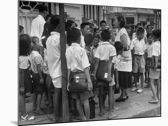 "Watchtower", Being Distributed in Streets of Bangkok-null-Mounted Photographic Print