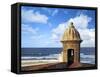 Watchtower, Fort San Felipe Del Morro, San Juan, Puerto Rico, USA, Caribbean-Miva Stock-Framed Stretched Canvas