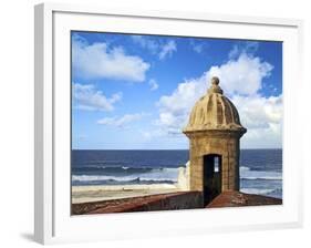 Watchtower, Fort San Felipe Del Morro, San Juan, Puerto Rico, USA, Caribbean-Miva Stock-Framed Photographic Print