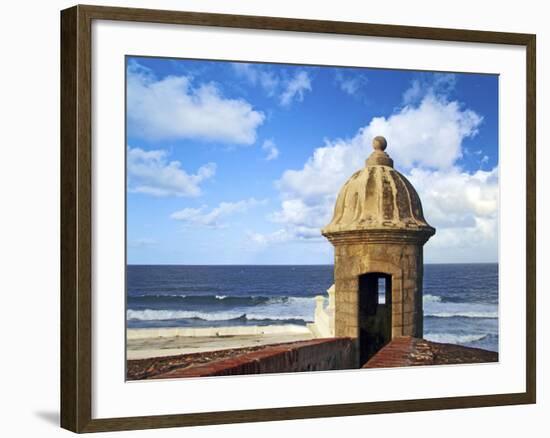 Watchtower, Fort San Felipe Del Morro, San Juan, Puerto Rico, USA, Caribbean-Miva Stock-Framed Photographic Print