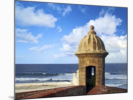 Watchtower, Fort San Felipe Del Morro, San Juan, Puerto Rico, USA, Caribbean-Miva Stock-Mounted Photographic Print