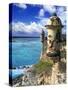 Watchtower, Fort San Felipe Del Morro, San Juan, Puerto Rico, USA, Caribbean-Miva Stock-Stretched Canvas