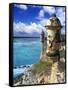 Watchtower, Fort San Felipe Del Morro, San Juan, Puerto Rico, USA, Caribbean-Miva Stock-Framed Stretched Canvas