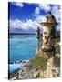 Watchtower, Fort San Felipe Del Morro, San Juan, Puerto Rico, USA, Caribbean-Miva Stock-Stretched Canvas