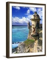 Watchtower, Fort San Felipe Del Morro, San Juan, Puerto Rico, USA, Caribbean-Miva Stock-Framed Premium Photographic Print