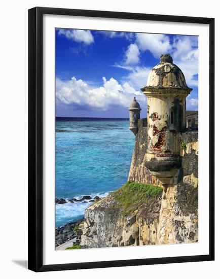 Watchtower, Fort San Felipe Del Morro, San Juan, Puerto Rico, USA, Caribbean-Miva Stock-Framed Premium Photographic Print