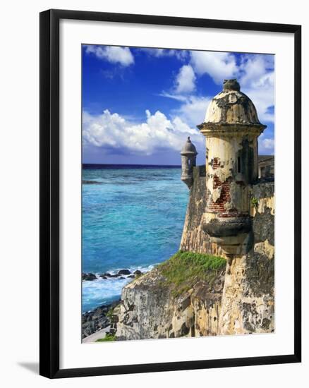 Watchtower, Fort San Felipe Del Morro, San Juan, Puerto Rico, USA, Caribbean-Miva Stock-Framed Photographic Print