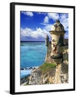 Watchtower, Fort San Felipe Del Morro, San Juan, Puerto Rico, USA, Caribbean-Miva Stock-Framed Photographic Print