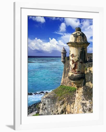 Watchtower, Fort San Felipe Del Morro, San Juan, Puerto Rico, USA, Caribbean-Miva Stock-Framed Photographic Print