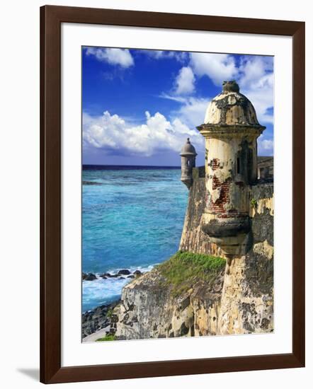 Watchtower, Fort San Felipe Del Morro, San Juan, Puerto Rico, USA, Caribbean-Miva Stock-Framed Photographic Print